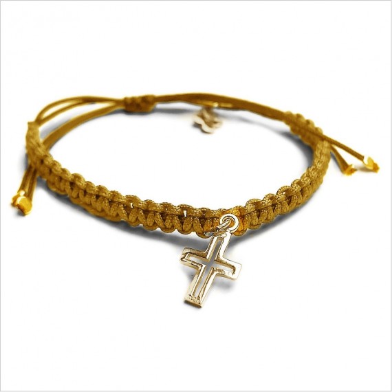 Navy Cross Macrame Bracelet - The Christian Shop